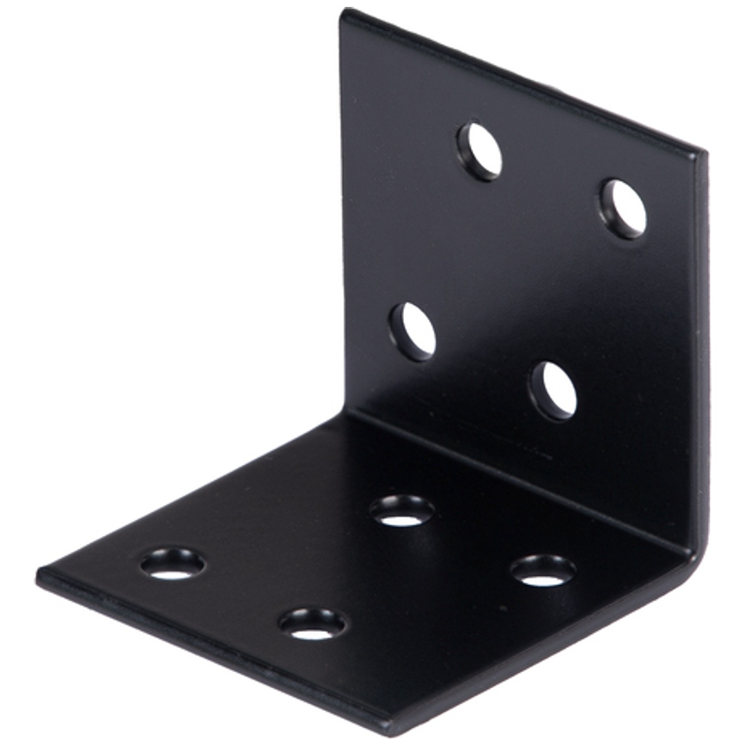 ALBERTS Winkelverbinder, sendzimirverzinkt, schwarz kunststoffbesch., TxHxB 40x40x40 mm