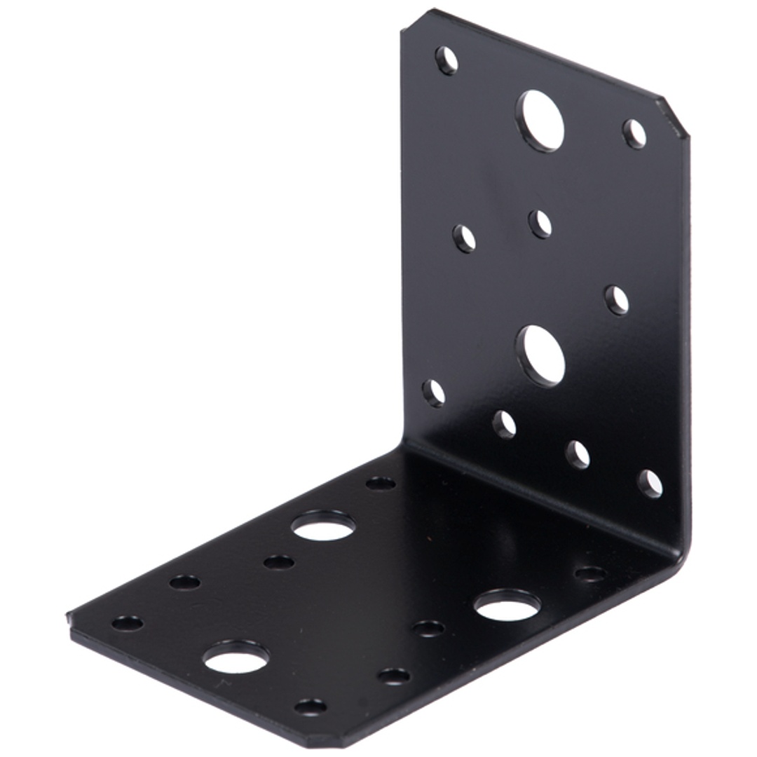 ALBERTS Winkelverbinder, verzinkt, schwarz, TxHxB 90x90x65 mm