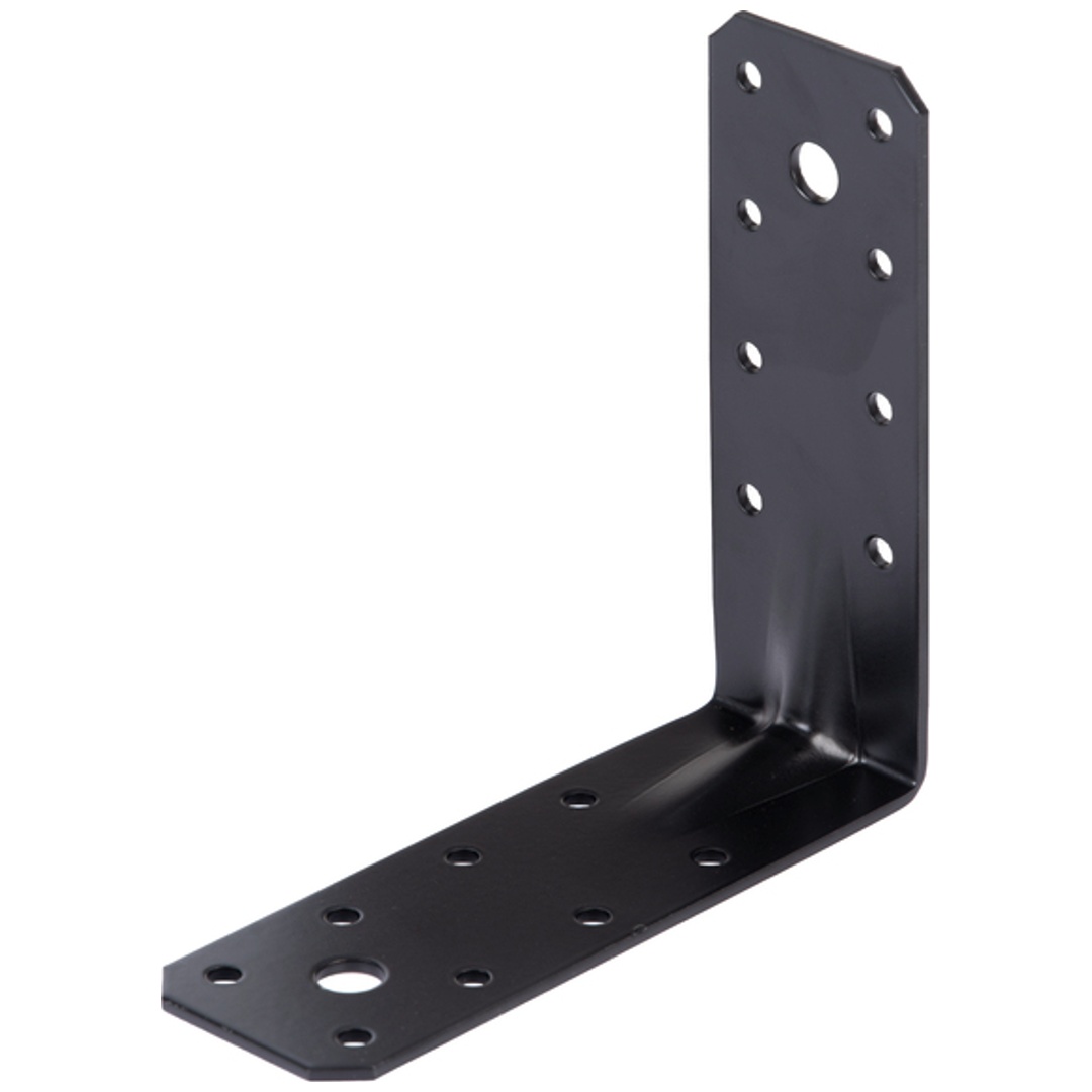 ALBERTS Schwerlast-Winkelverbinder, verzinkt, schwarz, TxHxB 125x125x45 mm