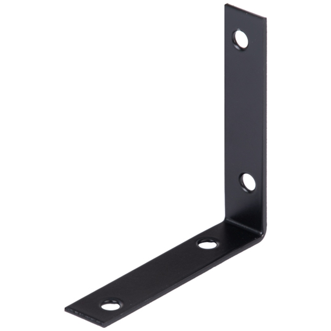ALBERTS Stuhlwinkel, galv. blau verzinkt, schwarz beschichtet, TxHxB75x75x16 mm