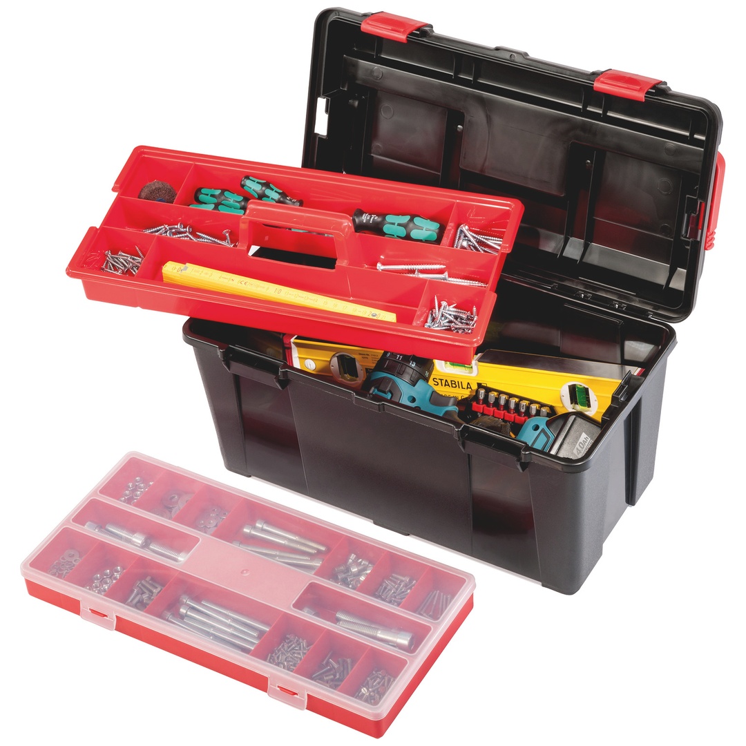 PARAT Werkzeug-Box PROFI-LINE Allround M, mit Kleinteilemagazin, 16 l