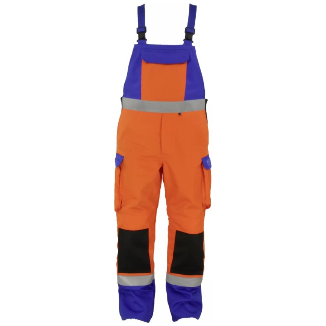 Asatex Multinorm Latzhose DA7525LH08P Gr. 110 S orange/blau