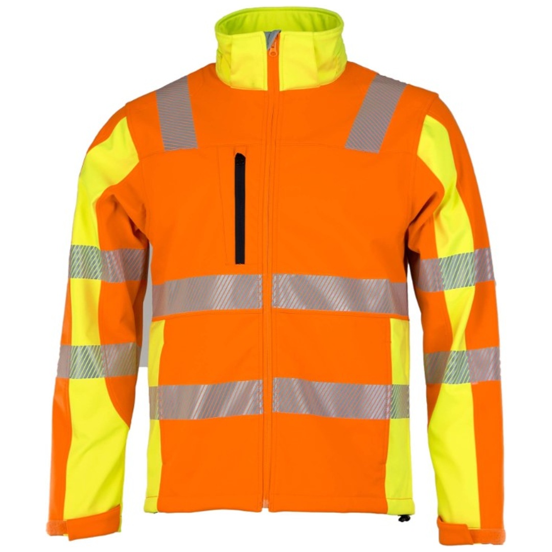 Asatex Prevent Trendline Warnschutz Softshelljacke PTW-DS Gr. 4XL orange/gelb