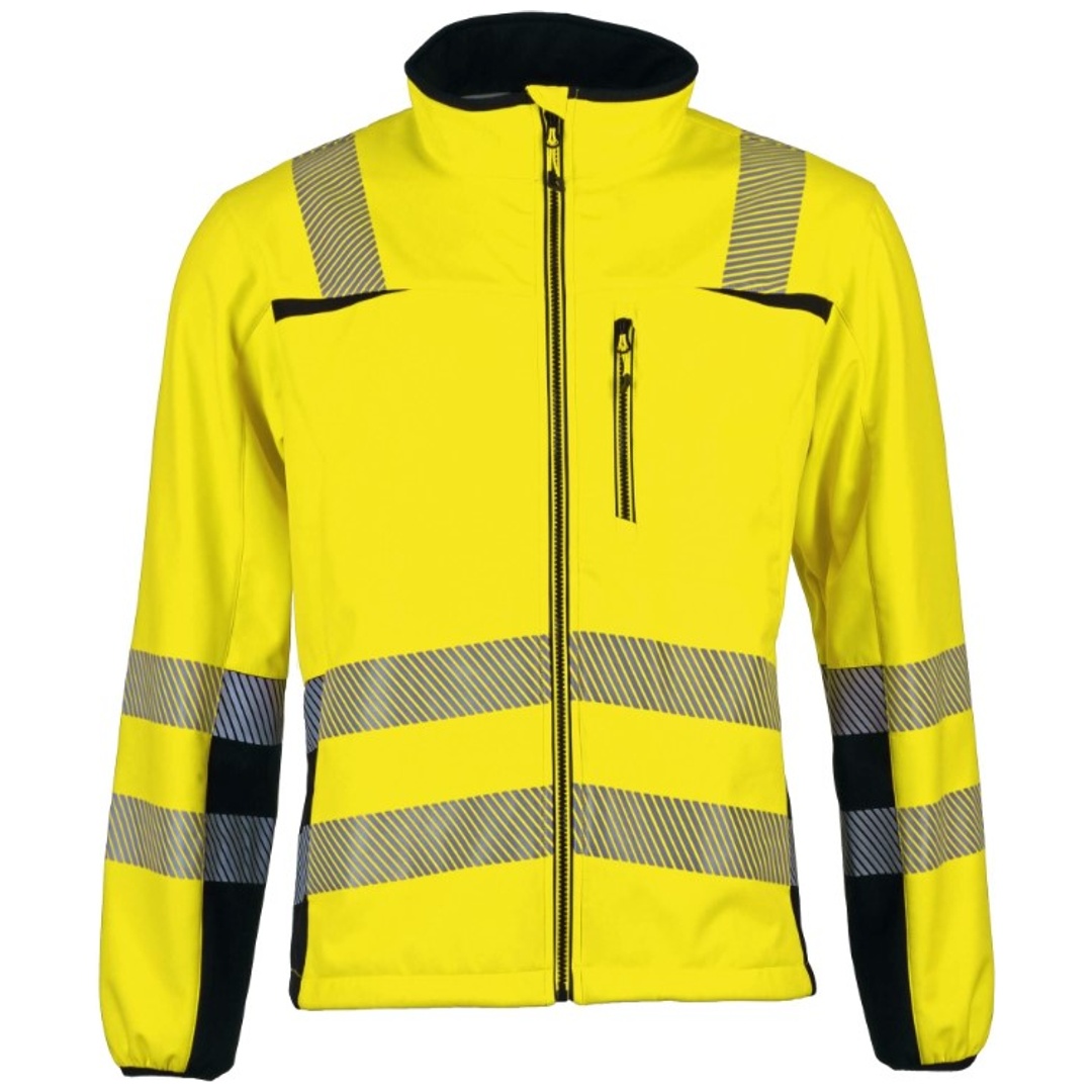 Asatex Prevent Trendline Softshelljacke PTW-SN Gr. M gelb/schwarz