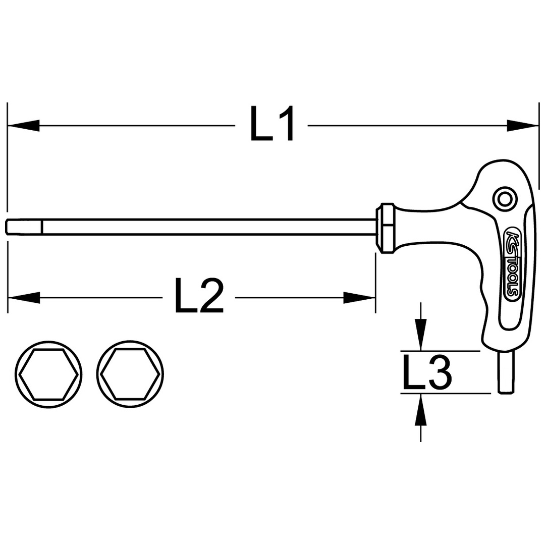 EKLIND Power-T T-Griff Inbusschlüssel – 7 Mm, USA-hergestellt, Blau Markiert, Für Profis
