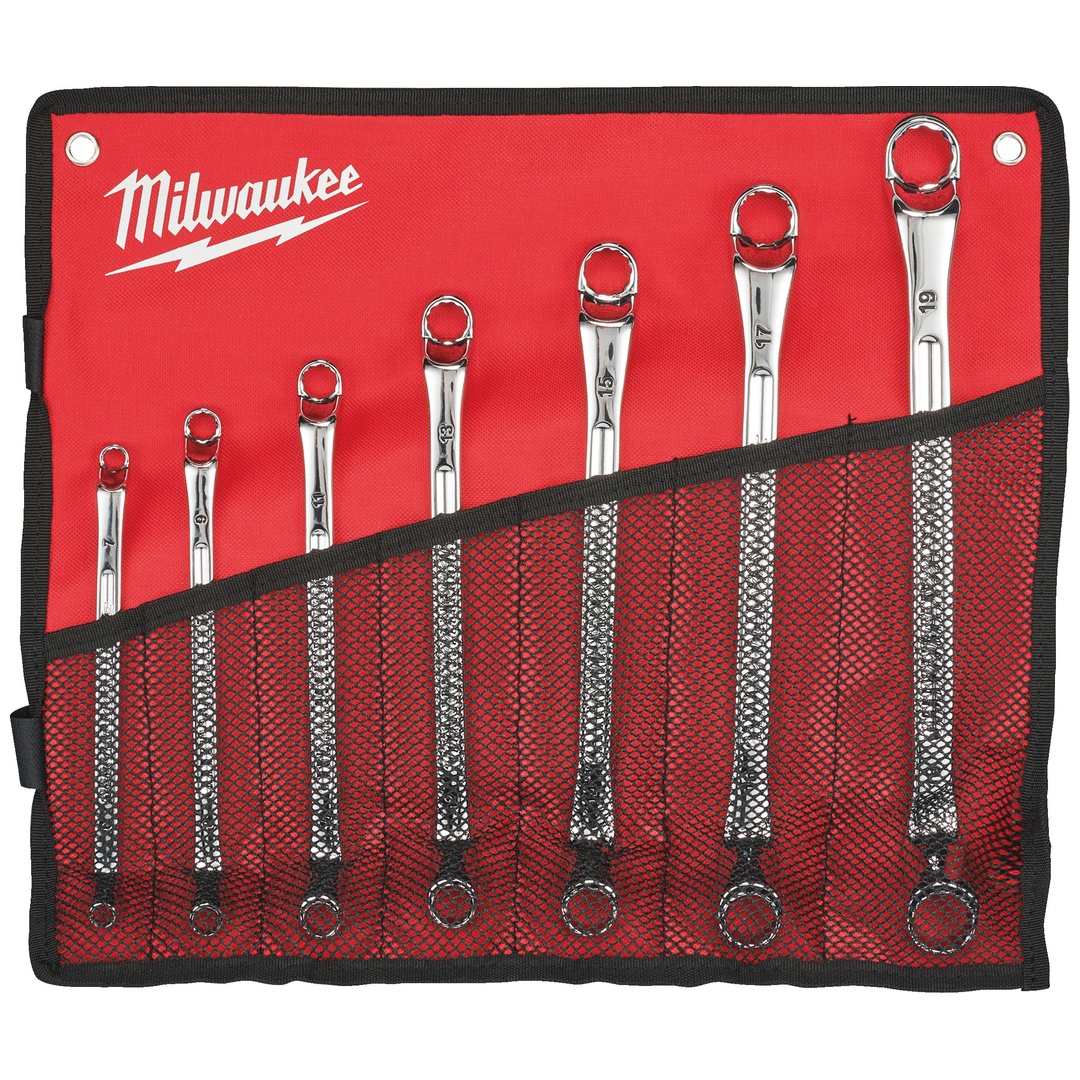 Milwaukee Doppel-Ringschlüssel, gekröpft Set 7-teilig