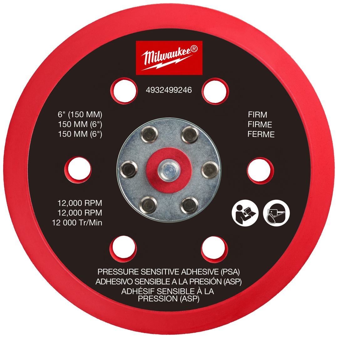Milwaukee Schleifteller für M12 FUEL 150 mm Exzenterschleifer - weich und druckempfindlich haftend (PSA) FROSBPSP150