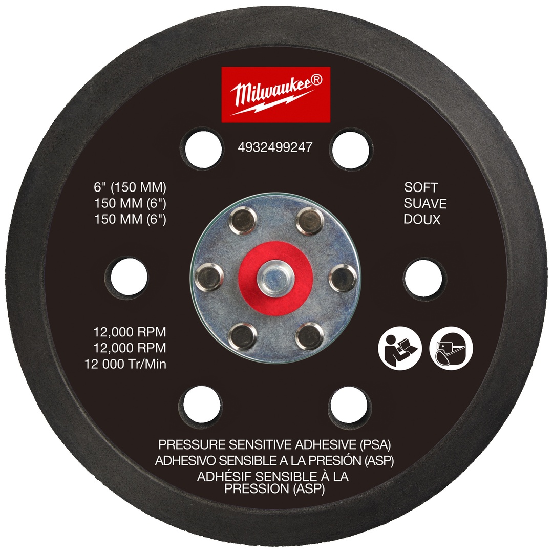 Milwaukee Schleifteller für M12 FUEL 150 mm Exzenterschleifer - hart und druckempfindlich haftend (PSA) FROSBPHP150