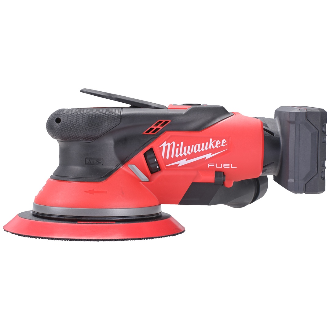 Milwaukee Akku-Exzenterschleifer M12FROS5-502X, 2x Akku 5 Ah, Ladegerät, HD-Box