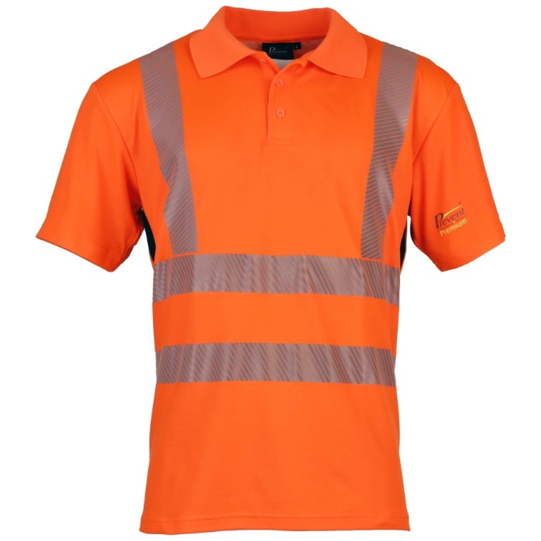 Asatex PREVENT Premium Warnschutz-Poloshirt PTW-POLO Gr. S leuchtorange