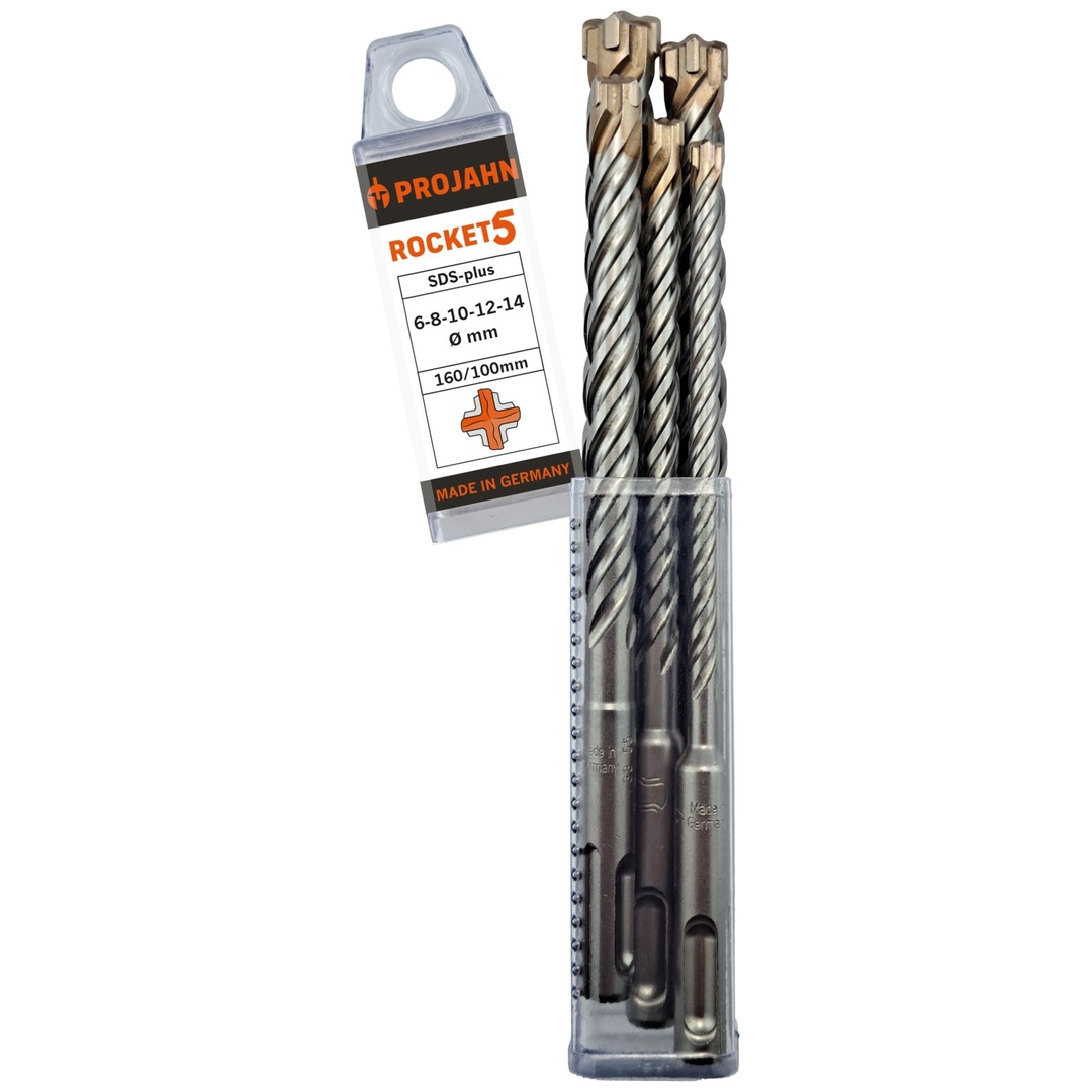 Projahn ROCKET 5 SDS-plus Set 5-tlg. Ø 6-8-10-12-14x160 mm
