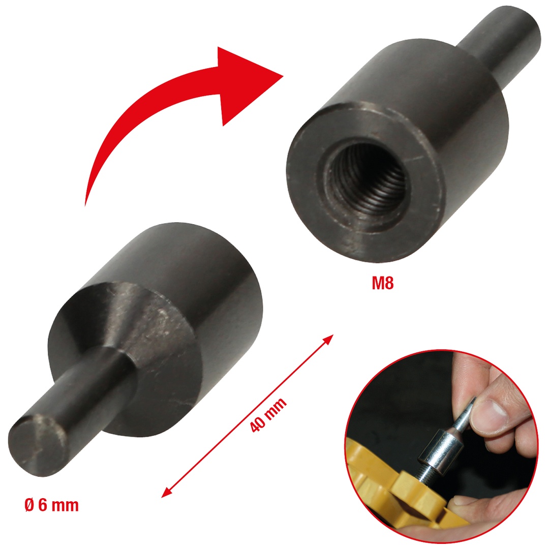 KS Tools Spanndorn für Folienradierer, 6 mm
