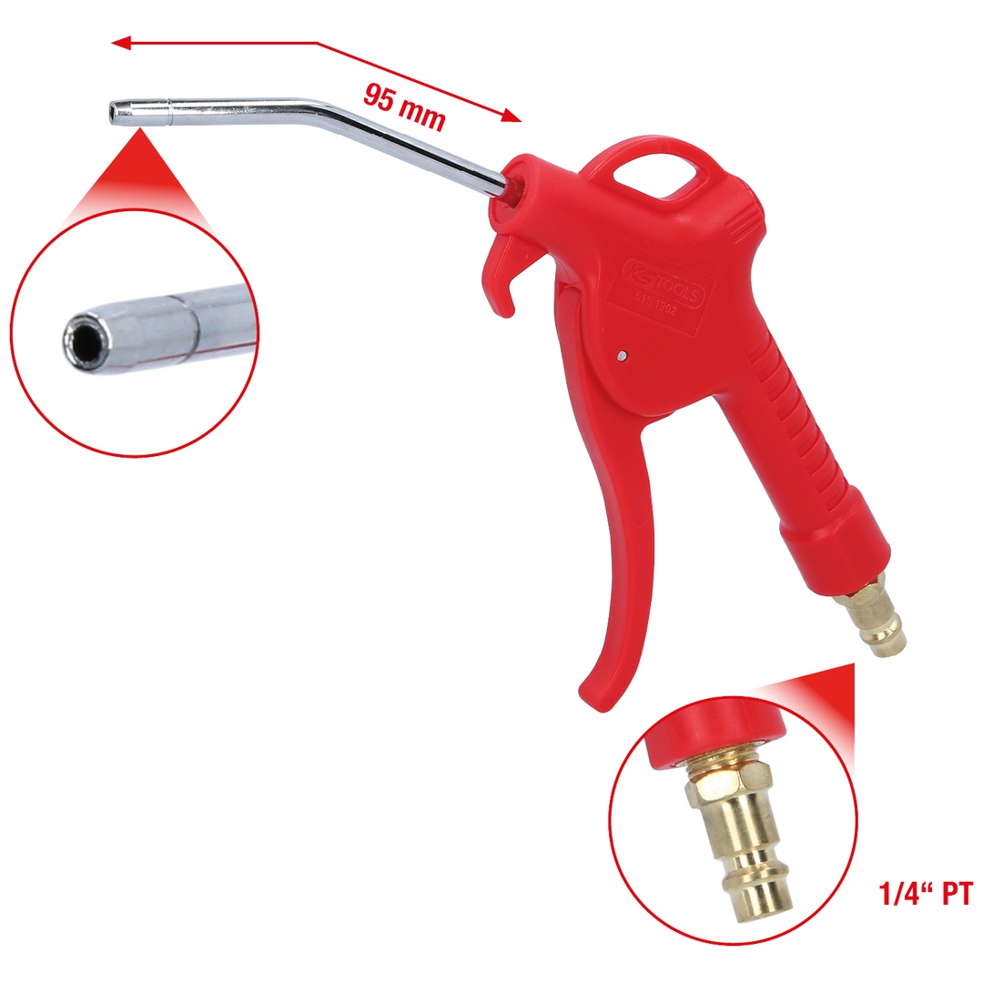 KS Tools Universal-Druckluft-Ausblaspistole, 95 mm