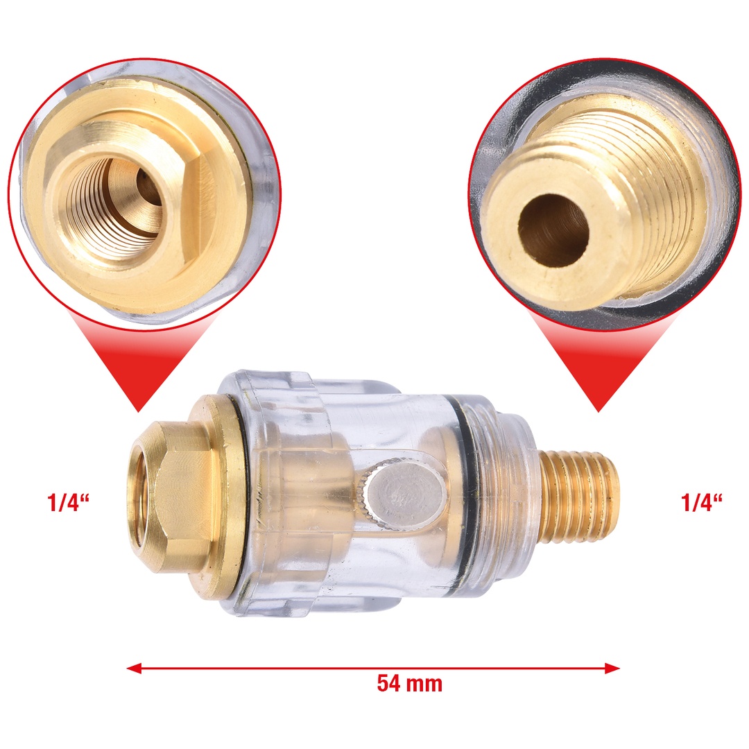 KS Tools 1/4 Druckluft-Nebenöler, 54 mm