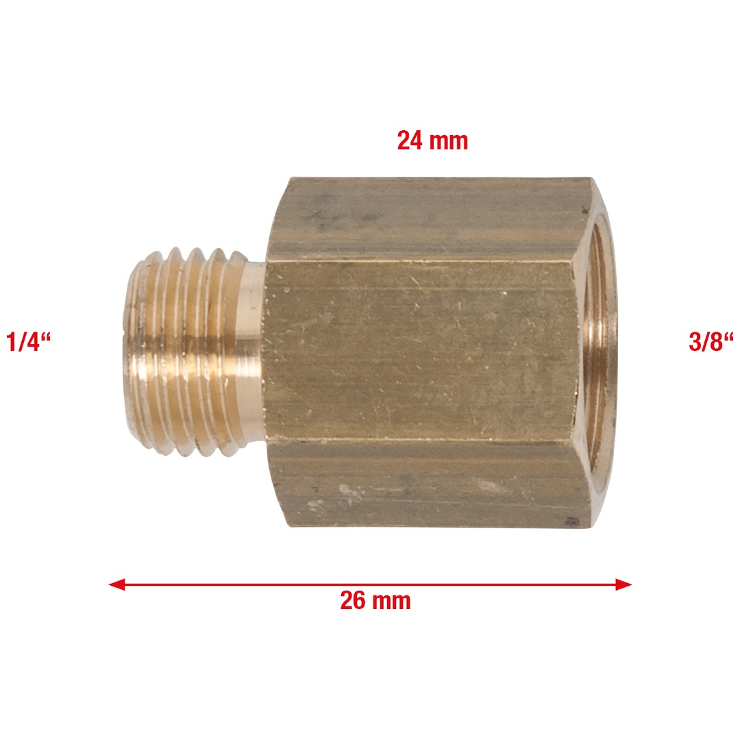 KS Tools Messing-Reduziernippel, G1/4AG x G3/8IG