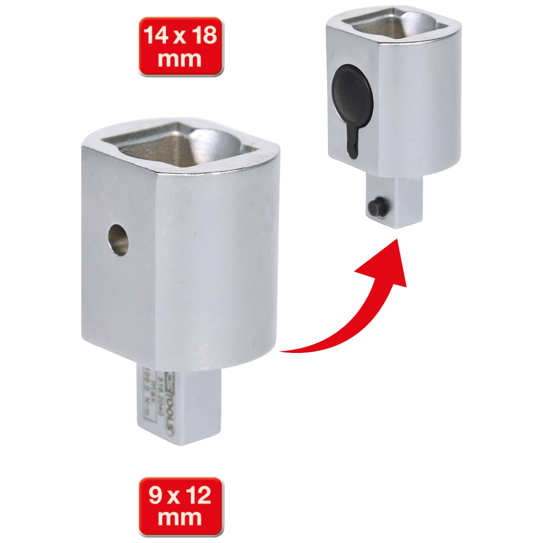 KS Tools 9x12 mm Einsteck-Adapter, auf 14x18 mm