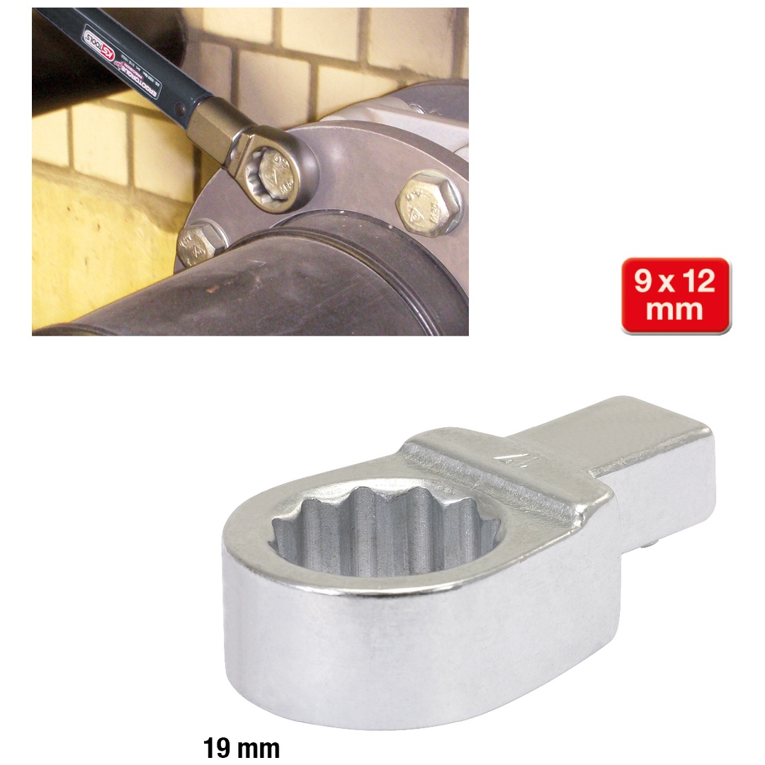 KS Tools 9x12 mm Einsteck-Ringschlüssel, 19 mm
