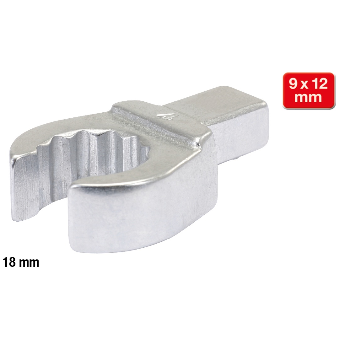 KS Tools 9x12 mm Einsteck-Ringschlüssel offen, 18 mm