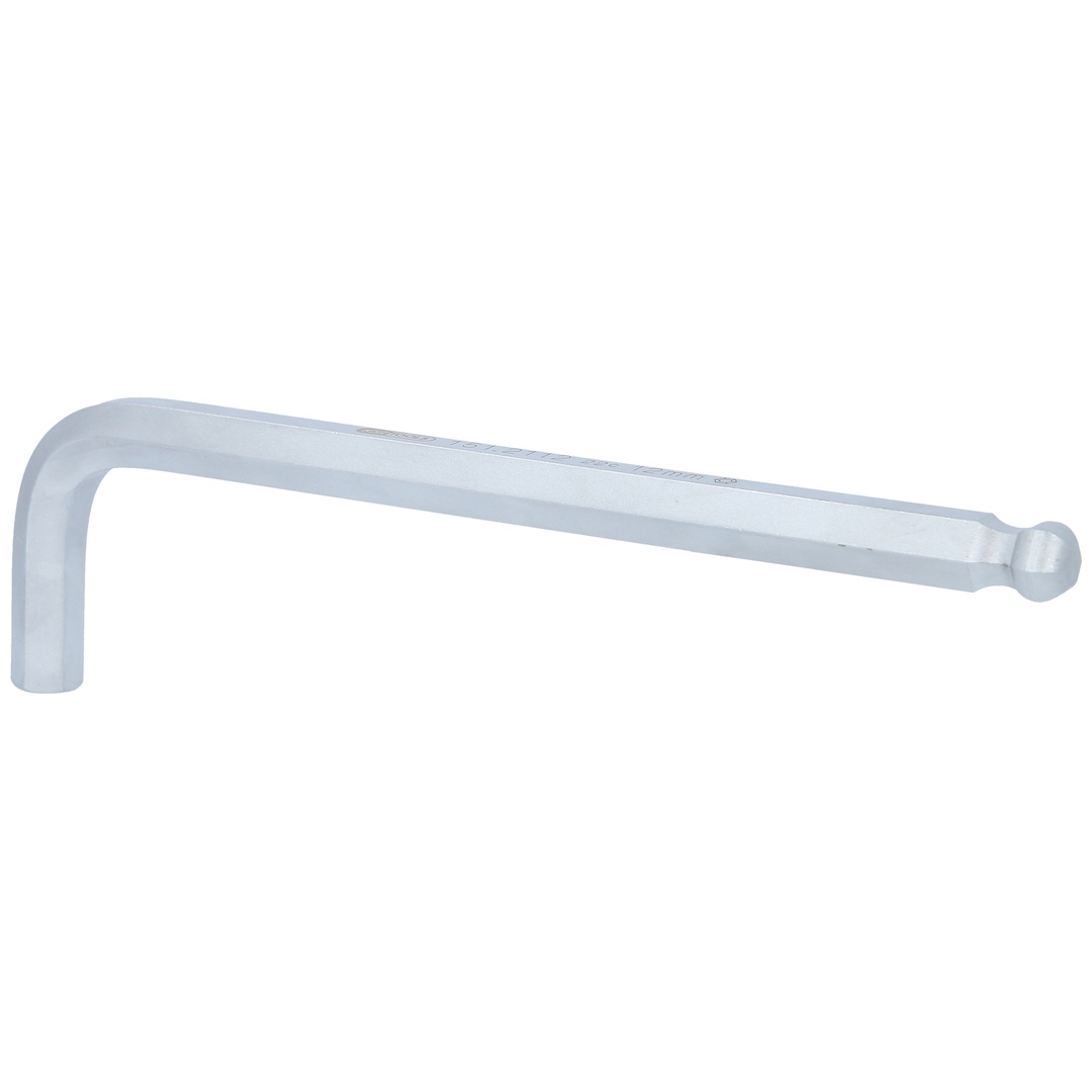 KS Tools Kugelkopf-Innensechskant-Winkelstiftschlüssel, lang, 12 mm