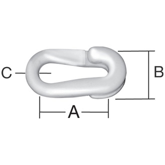 Ketten-Notglied weiß 6 mm Kunststoff Vormann