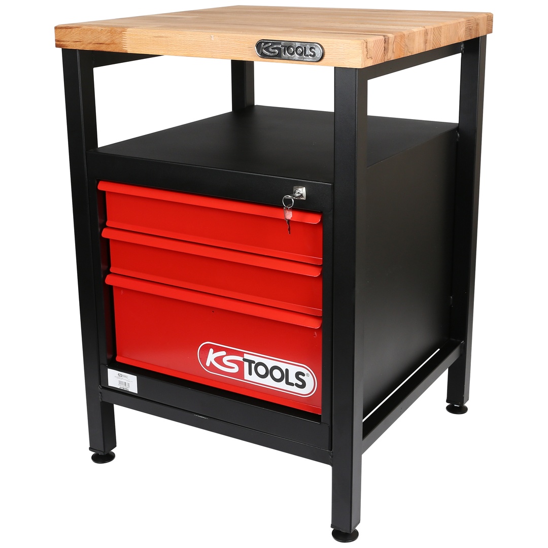 KS Tools Werkbank mit 3 Schubladen, H840xB600xT600 mm