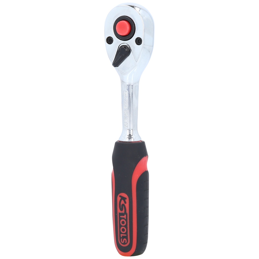 KS Tools 1/4 CHROMEplus Umschaltknarre, 72 Zahn, Kunststoffgriff