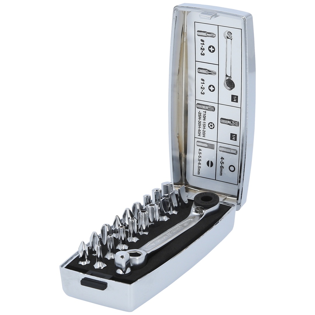 KS Tools 1/4 CHROMEplus Bit-Satz, 20-tlg