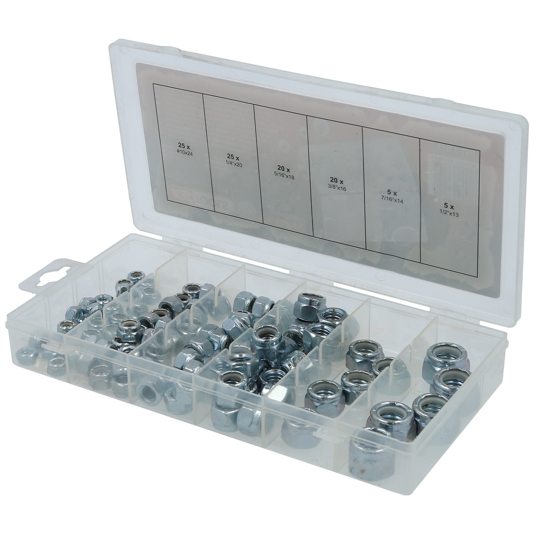 KS Tools Sortiment Muttern, selbstsichernd, UNC, 100-tlg