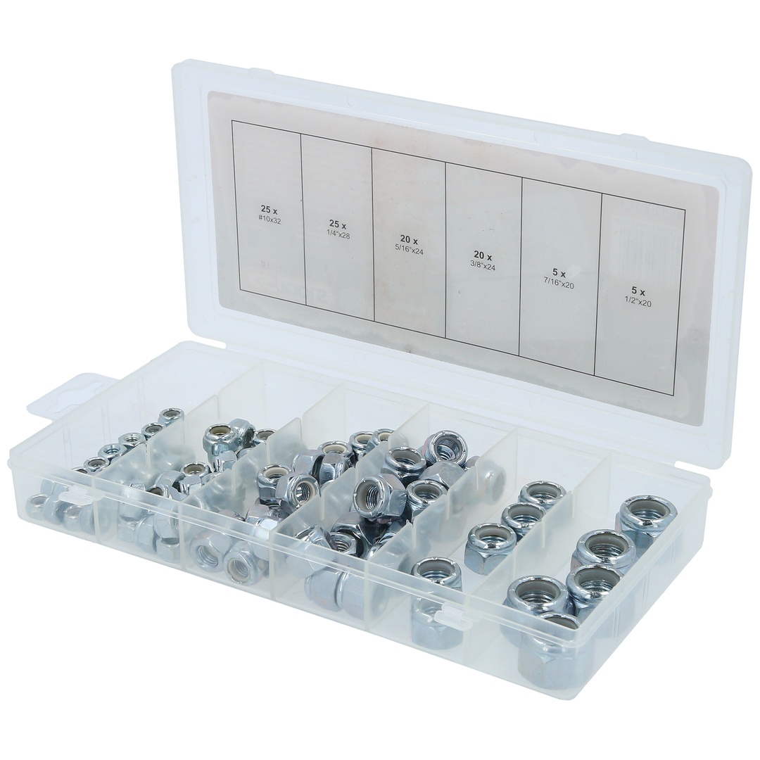 KS Tools Sortiment Muttern, selbstsichernd, UNF, 100-tlg