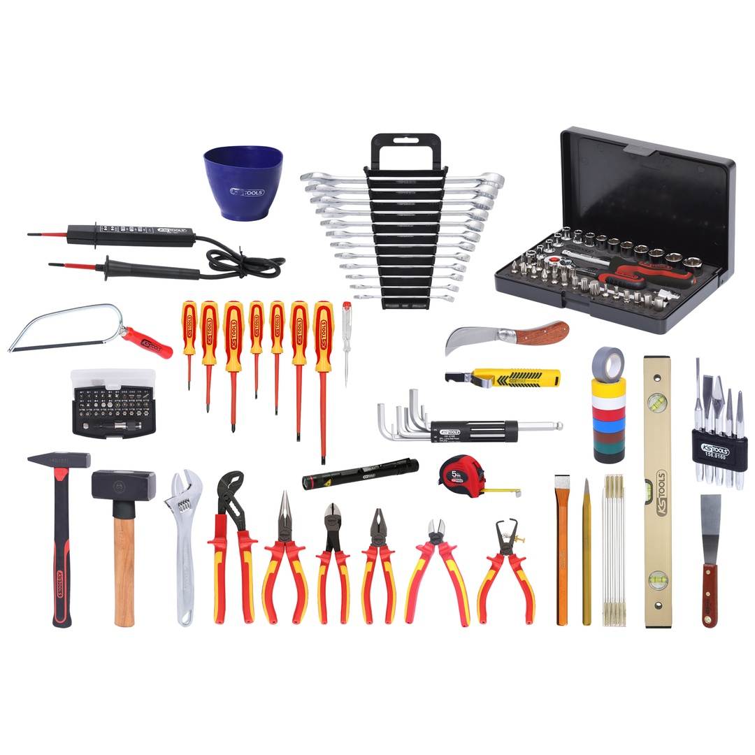 KS Tools Premium Elektriker-Werkzeugkoffer, Nylontasche, 132-tlg