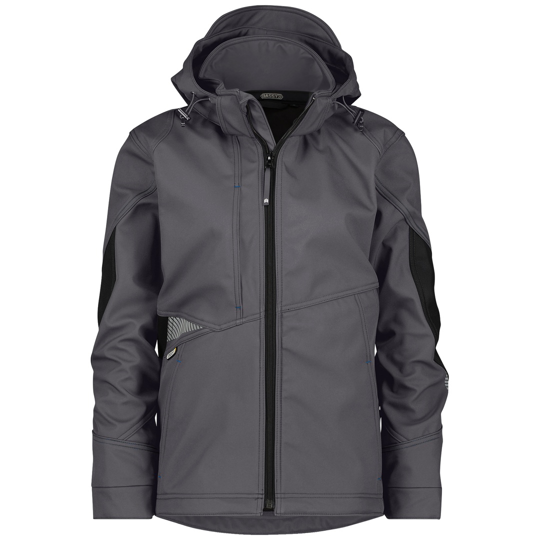 Dassy DASSY® Gravity Women Softshell-Jacke für Damen PES21 STANDARD 300473 Gr. 2XL anthrazitgrau/schwarz