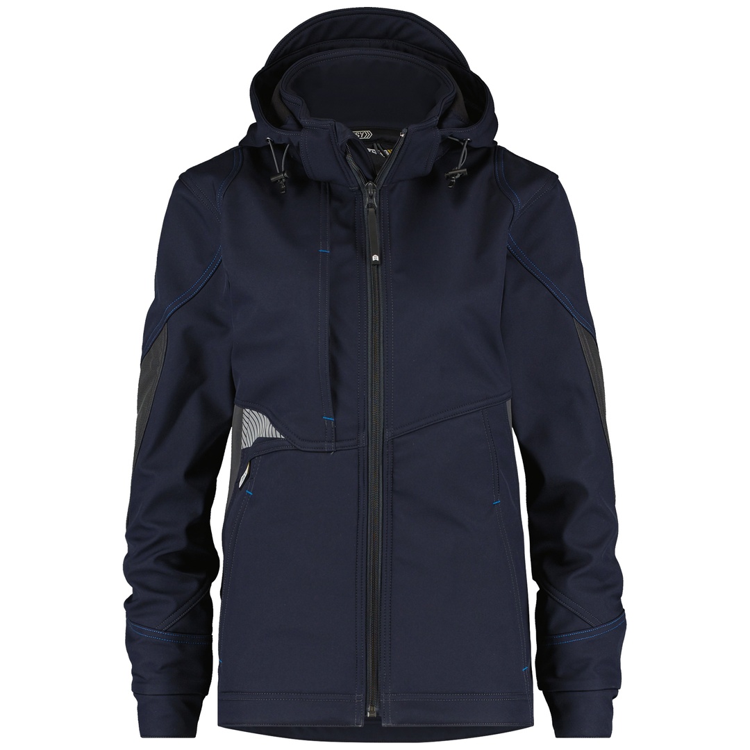 Dassy DASSY® Gravity Women Softshell-Jacke für Damen PES21 STANDARD 300473 Gr. XL nachtblau/anthrazitgrau