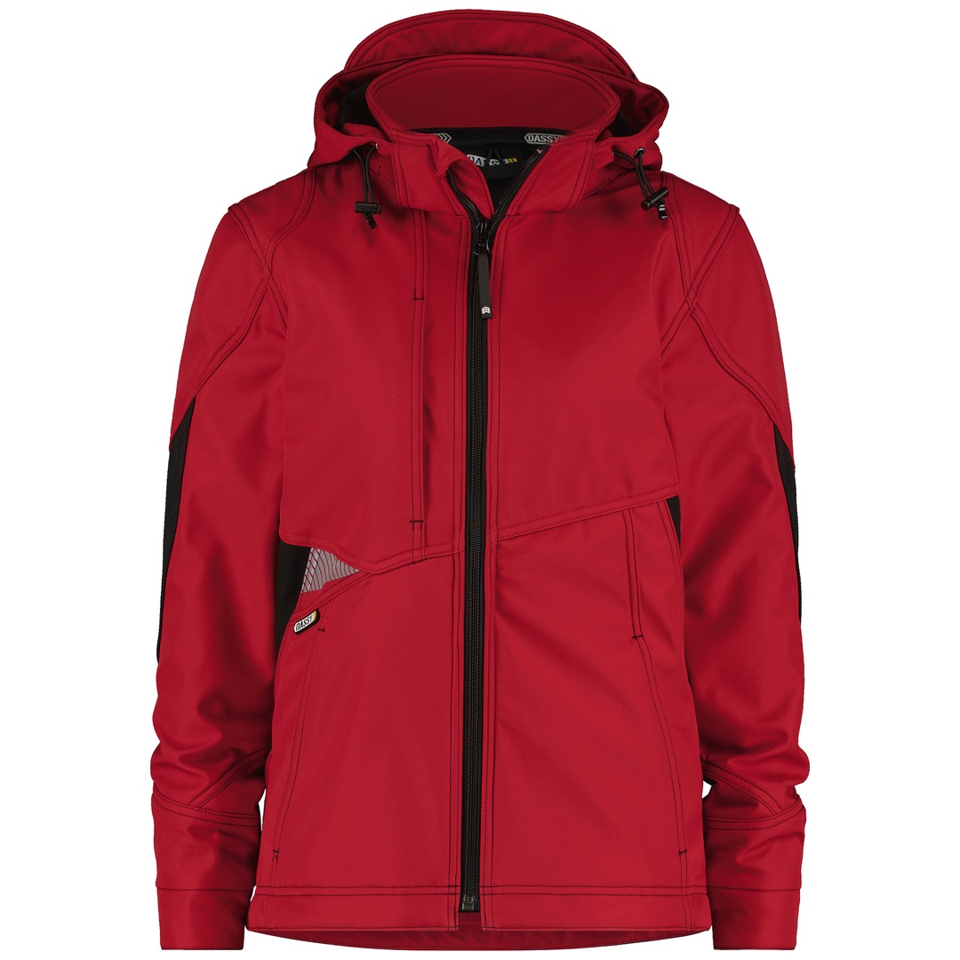 Dassy DASSY® Gravity Women Softshell-Jacke für Damen PES21 STANDARD 300473 Gr. S rot/schwarz