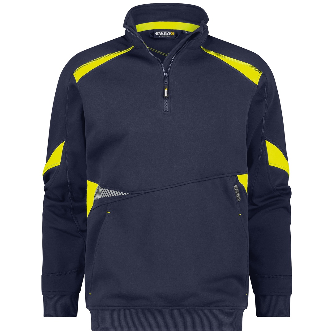 Dassy Sweatshirt Aratu 300521 COPES80 Gr. 2XL nachtblau/neongelb