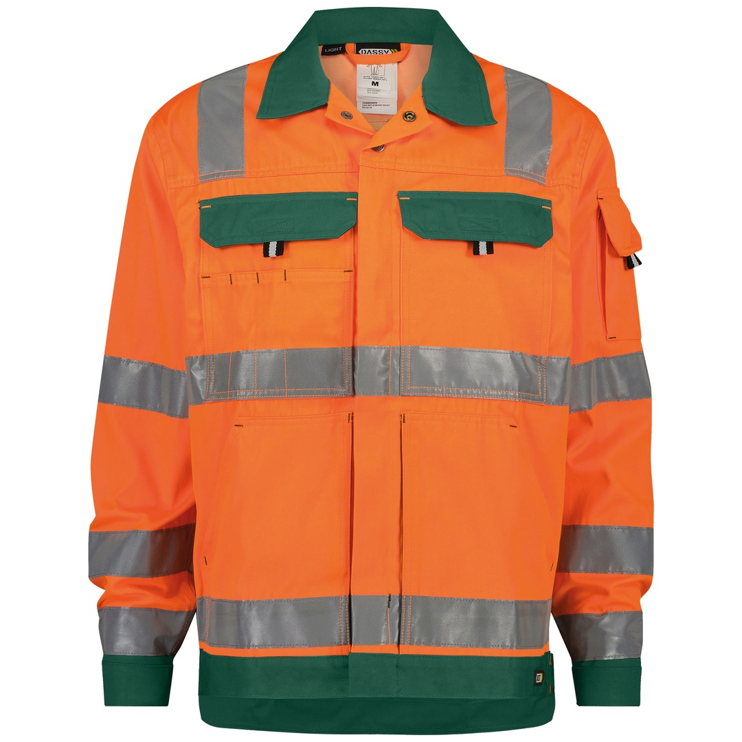 Dassy Warnschutz Arbeitsjacke Dusseldorf PESCO74 Gr. 3XL neonorange/flaschengrün