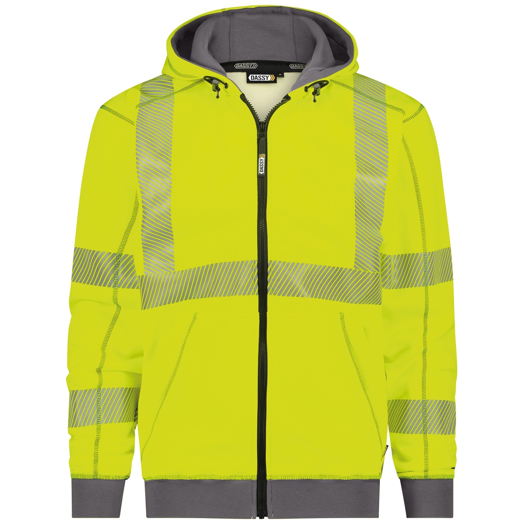 Dassy Warnschutz Kapuzensweatshirt EVANS PESCO84 Gr. L neongelb/zementgrau