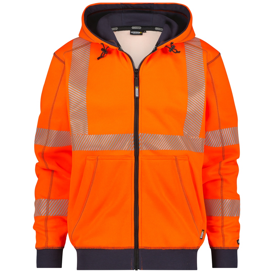 Dassy Warnschutz Kapuzensweatshirt EVANS PESCO84 Gr. 2XL neonorange/dunkelblau