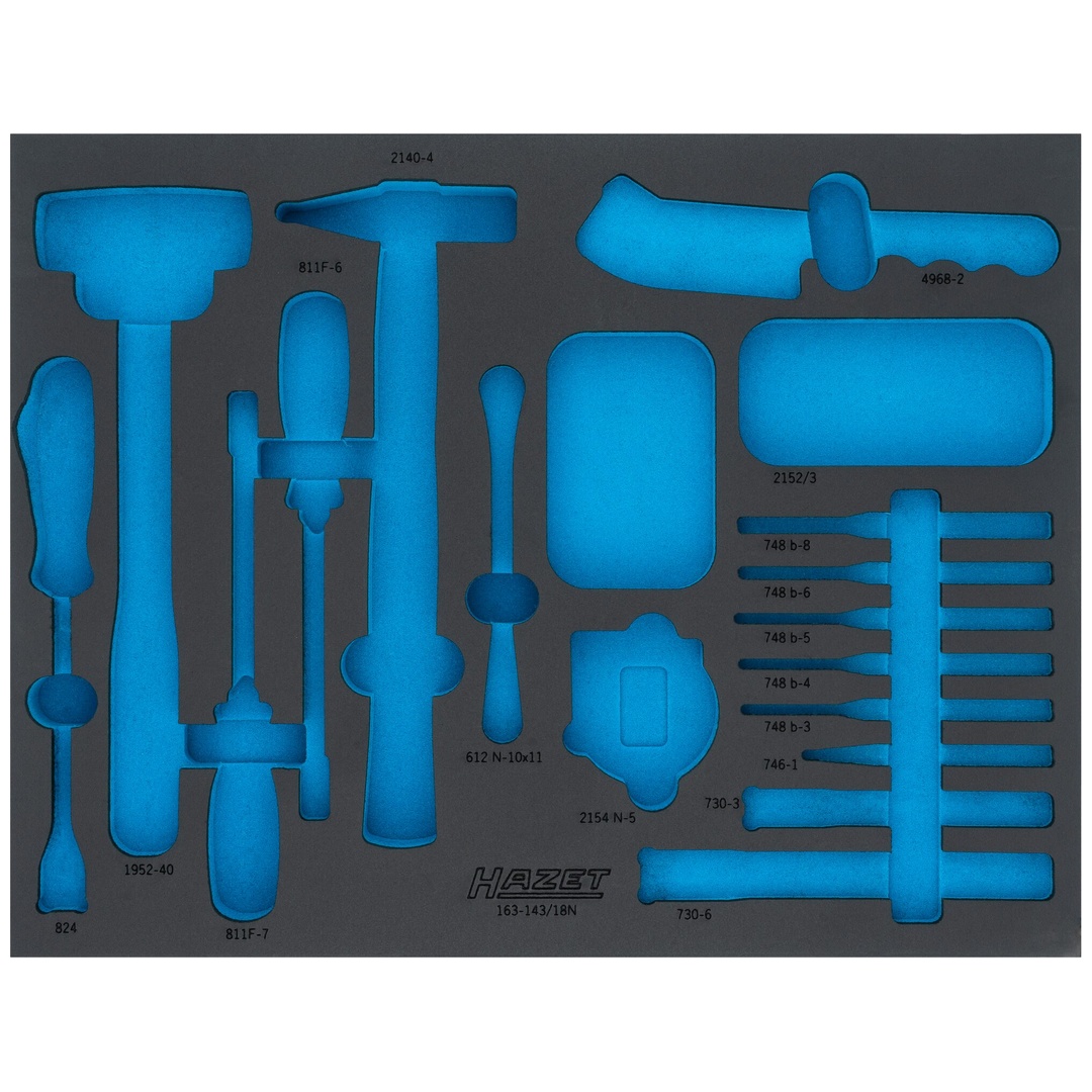 Hazet 2-Komponenten Weichschaumeinlage 163-143LN, (LxB) 519 x 392 mm