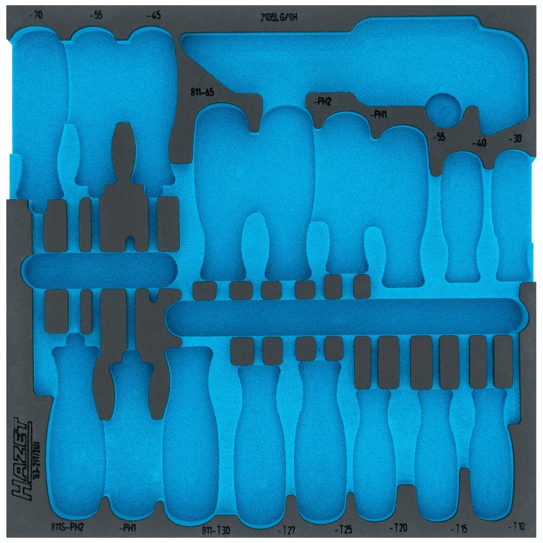 Hazet 2-Komponenten Weichschaumeinlage 163-297LN, (LxB) 344 x 342 mm