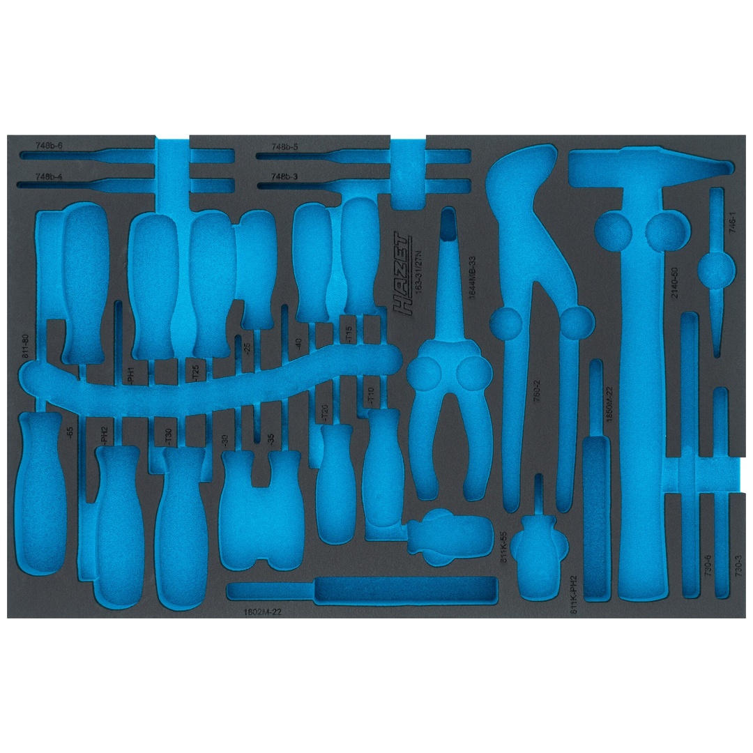 Hazet 2-Komponenten Weichschaumeinlage 163-31LN, (LxB) 519 x 342 mm