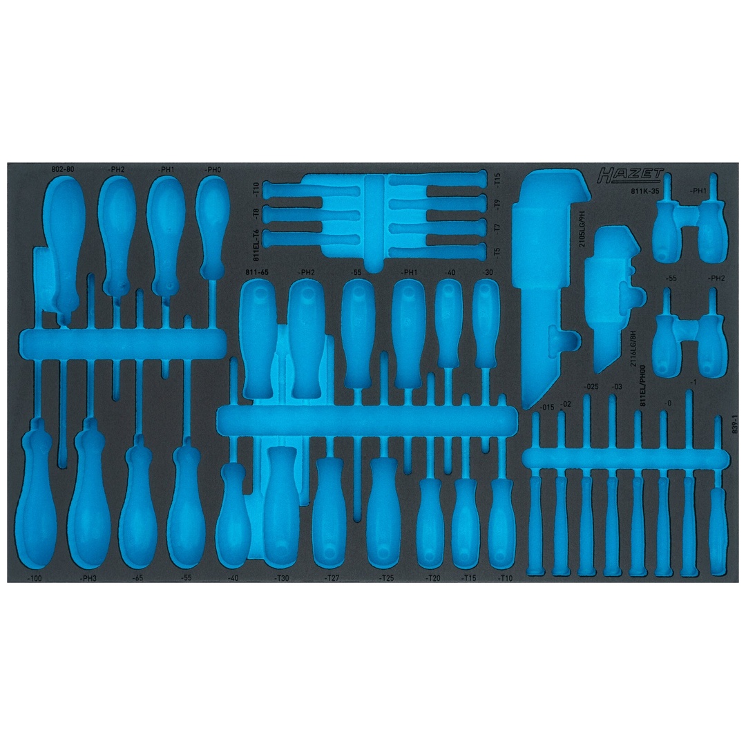 Hazet 2-Komponenten Weichschaumeinlage 163-480LN, (LxB) 691 x 392 mm