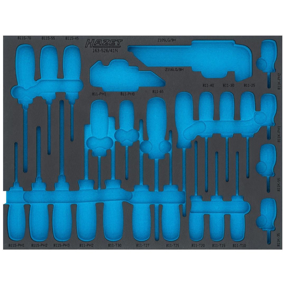 Hazet 2-Komponenten Weichschaumeinlage 163-526LN, (LxB) 519 x 392 mm