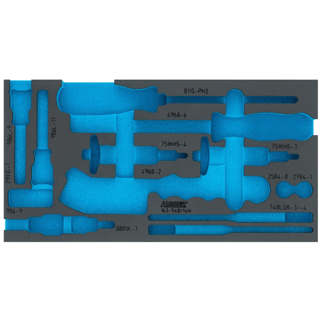 Hazet 2-Komponenten Weichschaumeinlage 163-548LN, (LxB) 342 x 172 mm