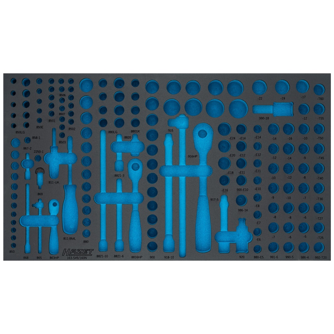Hazet 2-Komponenten Weichschaumeinlage 163-549LN, (LxB) 691 x 392 mm