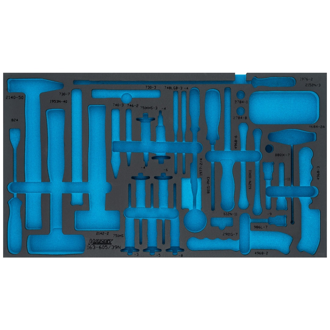 Hazet 2-Komponenten Weichschaumeinlage 163-605LN, (LxB) 691 x 392 mm