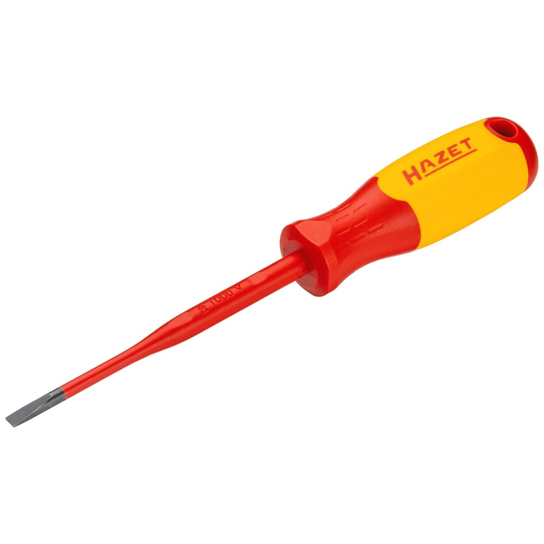 Hazet Elektriker-Schraubendreher, schutzisoliert Schlitz Profil, SW 0,8 x 4 mm