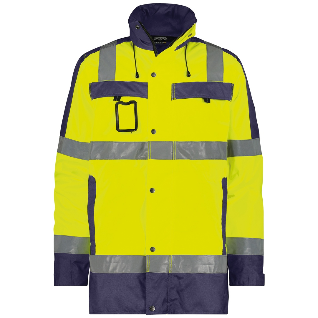 Dassy DASSY® Limasol Warnschutz Parka PES70 STANDARD 500132 Gr. M neongelb/dunkelblau