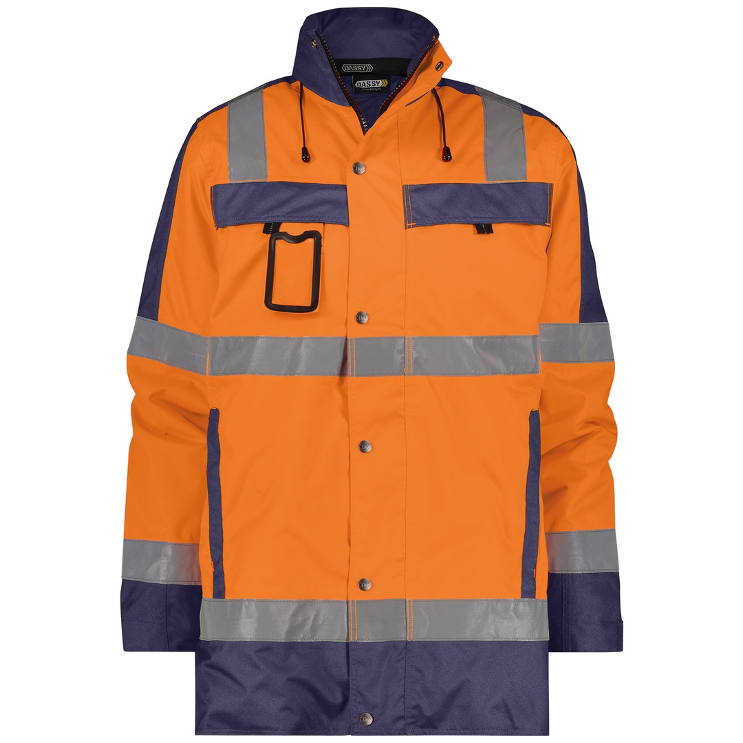 Dassy DASSY® Limasol Warnschutz Parka PES70 STANDARD 500132 Gr. 3XL neonorange/dunkelblau