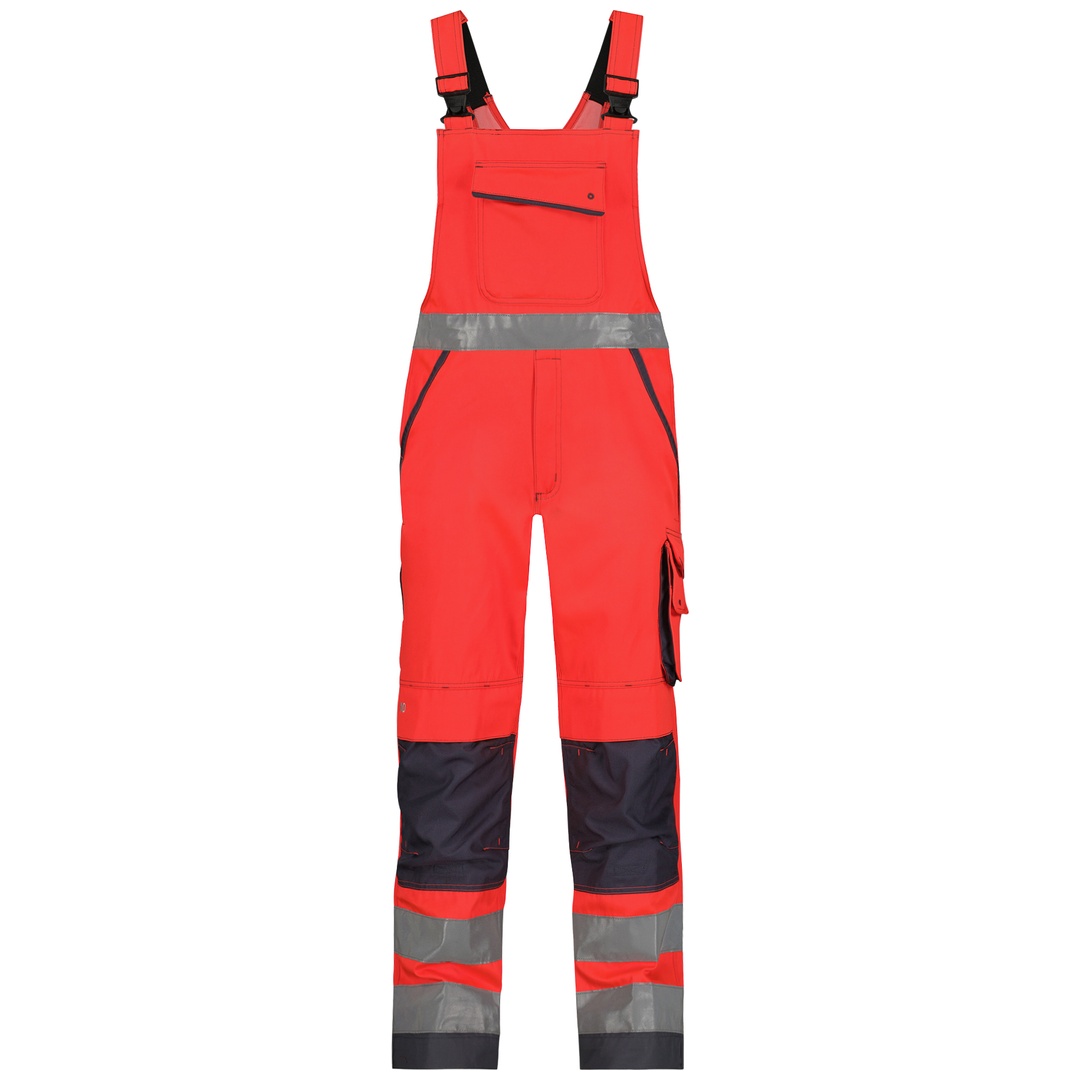 Dassy Warnschutz Latzhose Malmedy 400156 PESCO74 MINUS Gr. 46 neonrot/zementgrau p6331891