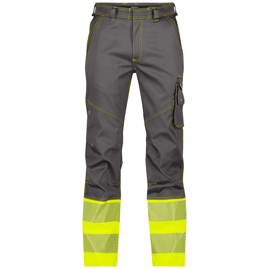 Dassy Warnschutz Bundhose Stretch Princeton PESCOSPA76 STANDARD Gr. 62 zementgrau/neongelb